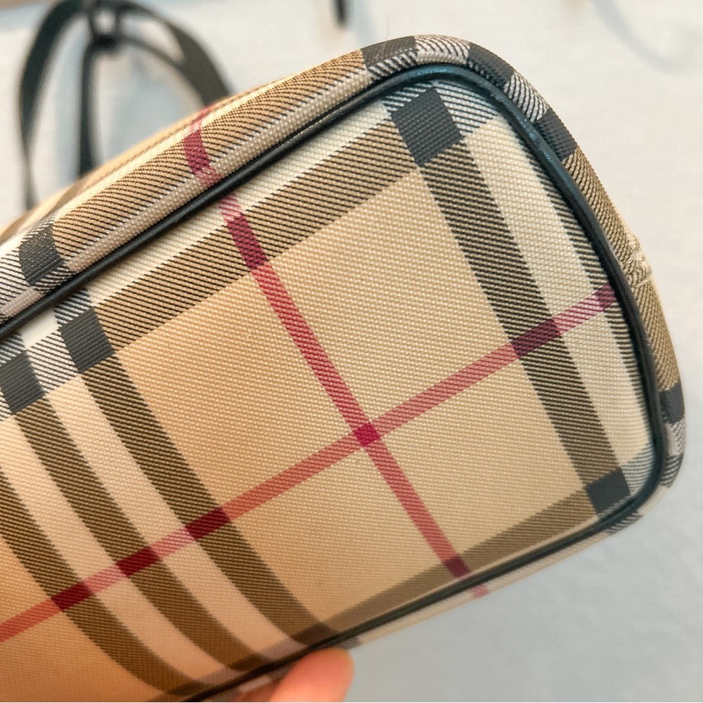 Burberry London Nova Check Canvas Classic Handbag Satchel Shoulder Bag Tote - Picture 10 of 16